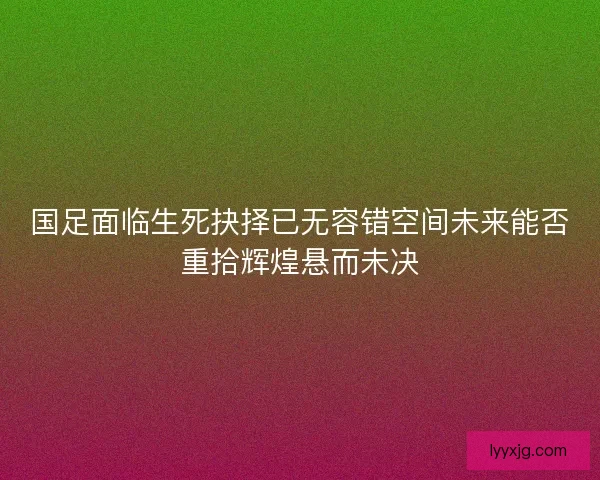 国足面临生死抉择已无容错空间未来能否重拾辉煌悬而未决